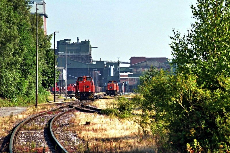 Blick aufs Gleisfeld der Zeche Friedrich-Heinrich in Kamp-Lintfort