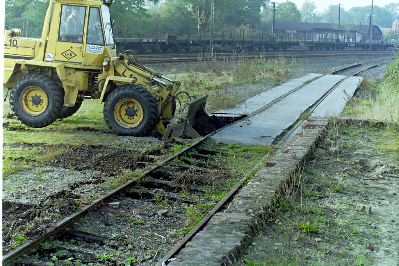 Umbau Bahnhof Xanten 1991